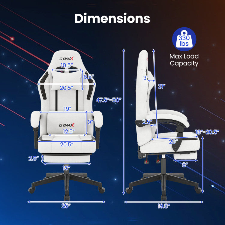 Ergonomic Video Game Chair with Headrest for Home Office