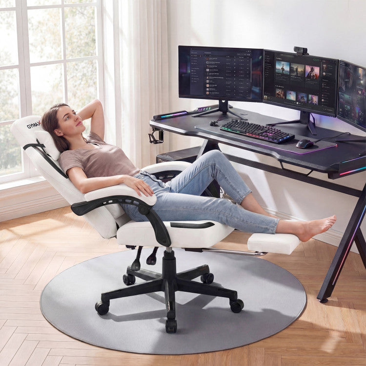 Ergonomic Video Game Chair with Headrest for Home Office