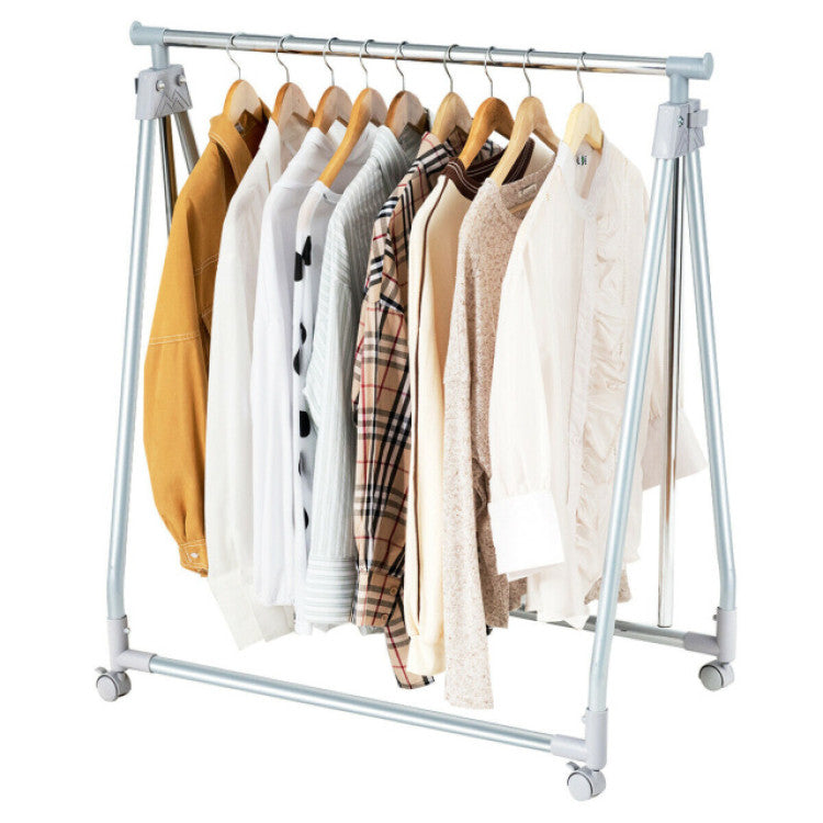 Extendable Foldable Heavy Duty Clothing Coat Rack Stand with Hanging Rod