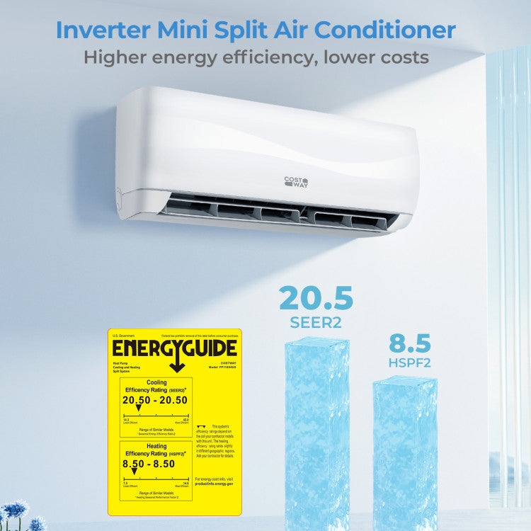 Blast Series 9100 BTU 20.5 SEER2 115V Mini Split Air Conditioner with Heat Pump