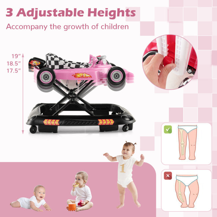 Convertible Baby Walker with 3 Adjustable Height Settings
