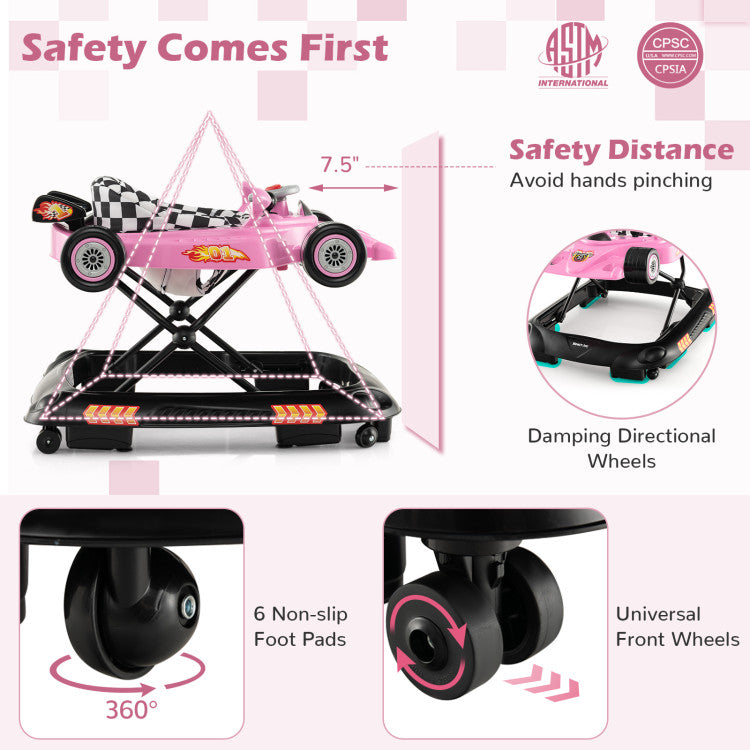 Convertible Baby Walker with 3 Adjustable Height Settings