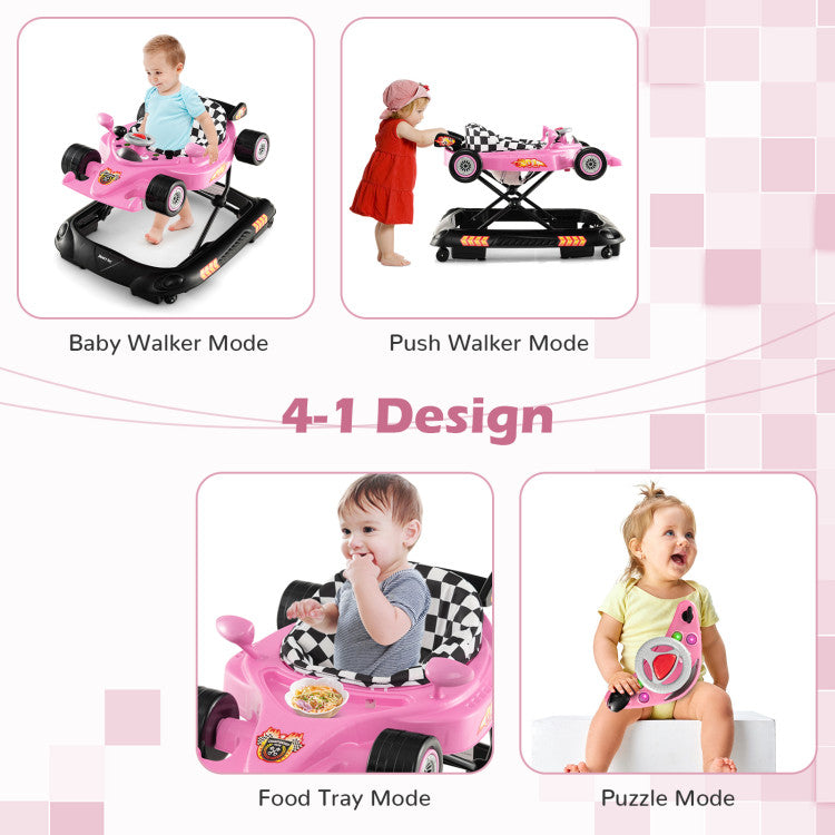 Convertible Baby Walker with 3 Adjustable Height Settings