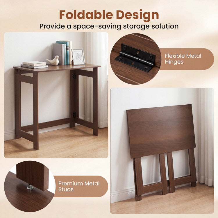 Folding Console Table with Foldable Legs