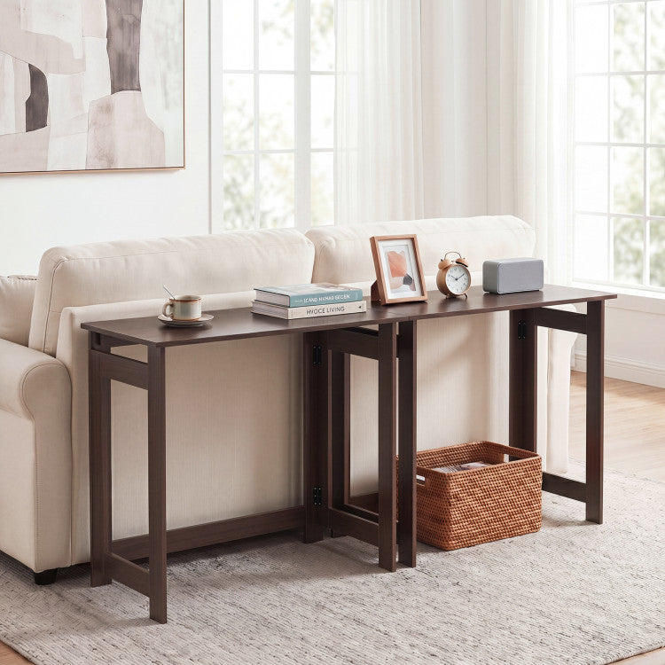 Folding Console Table with Foldable Legs