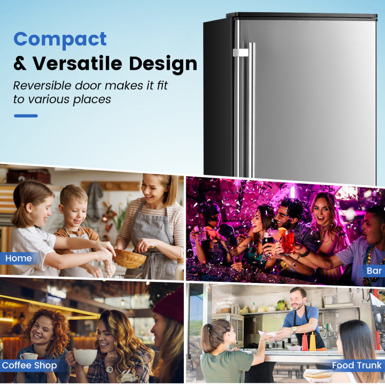 115V Free-Standing Undercounter Built-In Ice Maker with Self-Cleaning Function