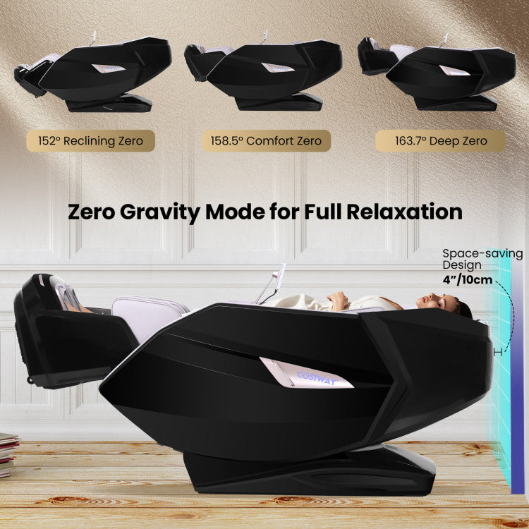 Kenzo 41-7D Dual Roller System Flexible Track Zero Gravity Full Body Massage Chair with Heart Rate Monitor and Health Detecti