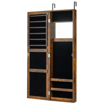Jewelry Cabinet Wall or Door Mounted Jewelry Armoire Modern Hanging Jewelry Organizer