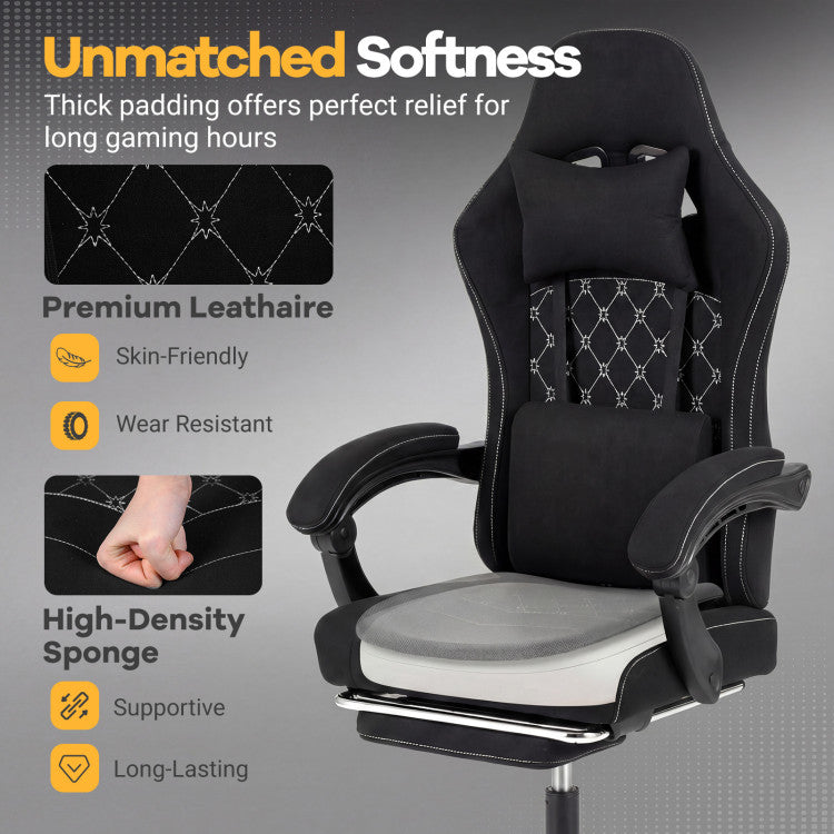 Gaming Chair Height Adjustable Computer Chair with Headrest Video Game Chair