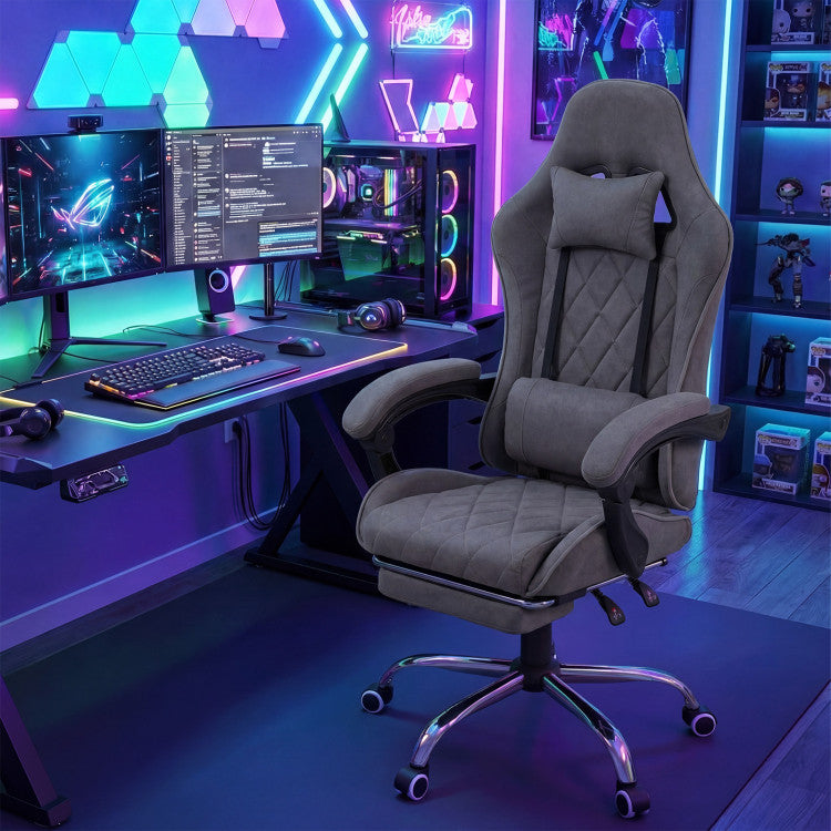 Gaming Chair Height Adjustable Computer Chair with Headrest and Lumbar Support