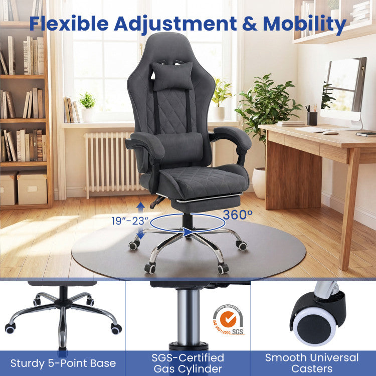Gaming Chair Height Adjustable Computer Chair with Headrest and Lumbar Support