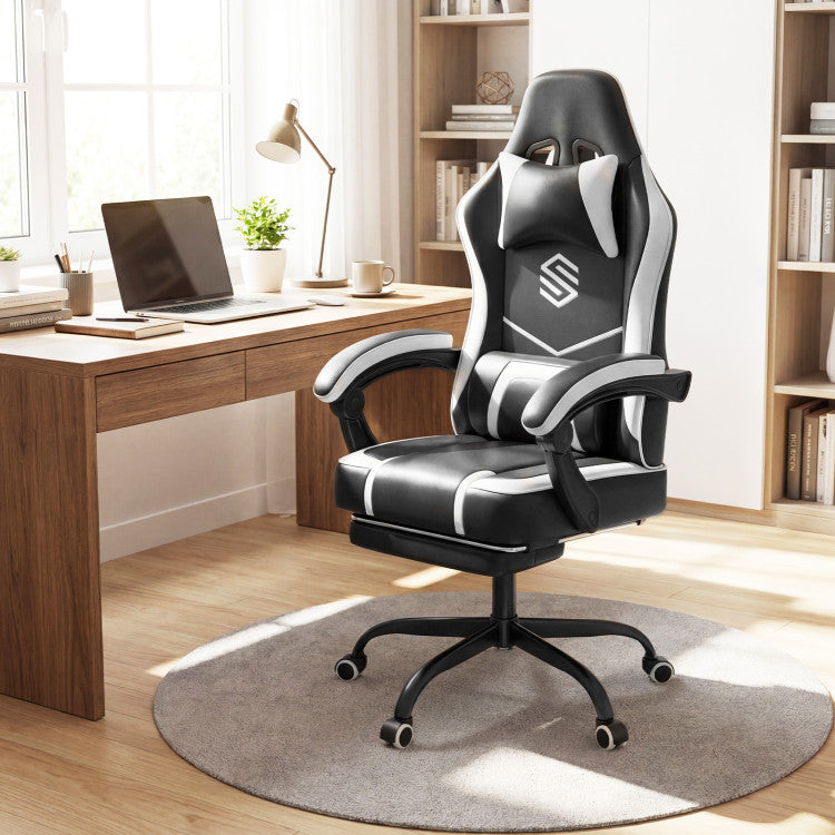 Gaming Chair Height Adjustable Computer Chair with Headrest Ergonomic Office Task Chair