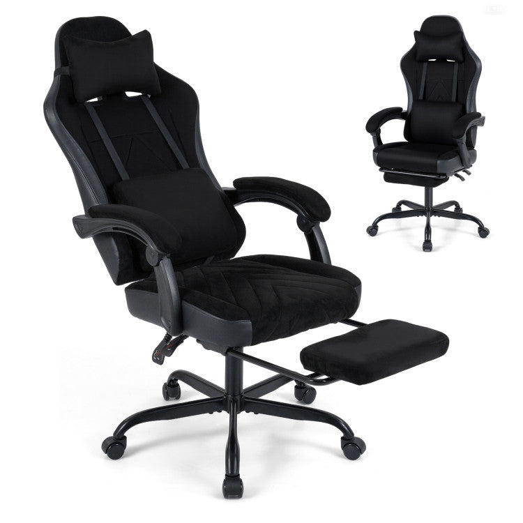 Gaming Chair Height Adjustable Computer Chair with Headrest Lumbar Support Linkage Armrests