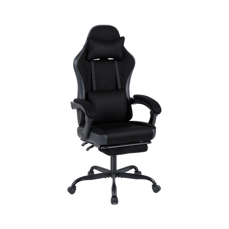 Gaming Chair Height Adjustable Computer Chair with Headrest Lumbar Support Linkage Armrests