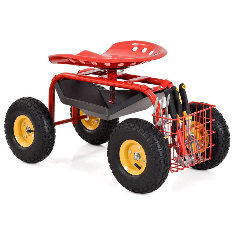 Garden Cart with Heavy Duty Tool Tray