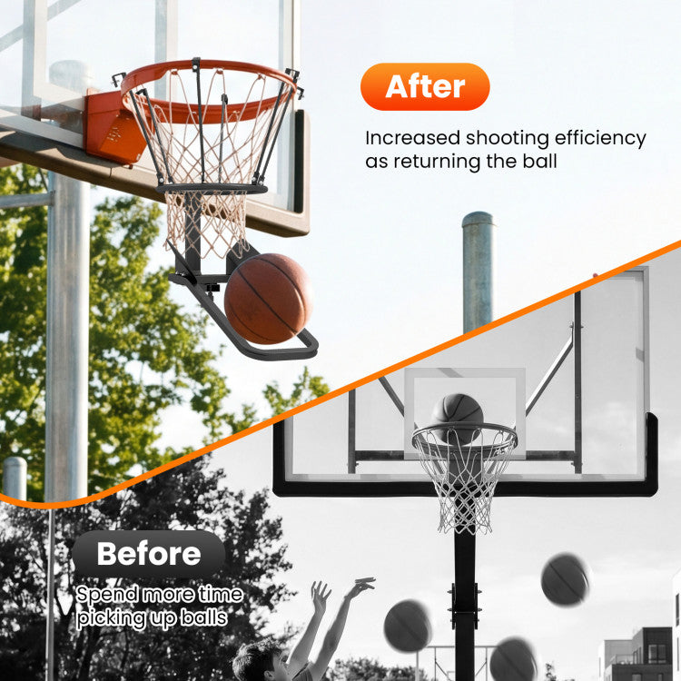 Heavy-Duty Basketball Return Attachment with 6 Sturdy Hooks