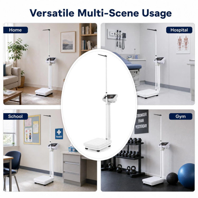 Digital Height and Weight Scale with Height Rod 400 lbs & LED Display