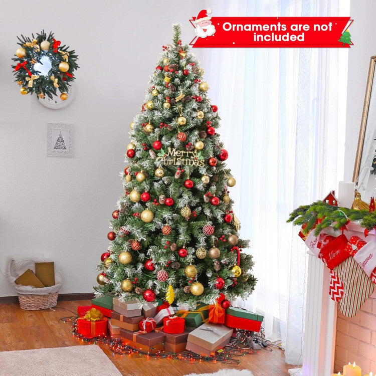 Hinged Christmas Tree with PVC Branch Tips and Warm White LED Lights