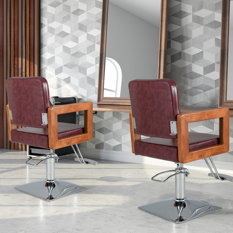 Hydraulic Barber Chair Salon Chair for Hair Stylist with 360 Degrees Swivel