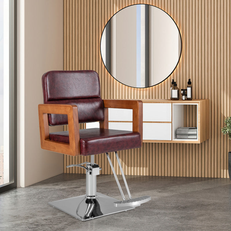 Hydraulic Barber Chair Salon Chair for Hair Stylist with 360 Degrees Swivel