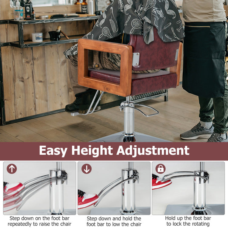 Hydraulic Barber Chair Salon Chair for Hair Stylist with 360 Degrees Swivel