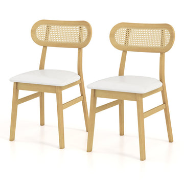 Indoor Mid Century Wood Dining Chairs Set of 2 for Dining Room