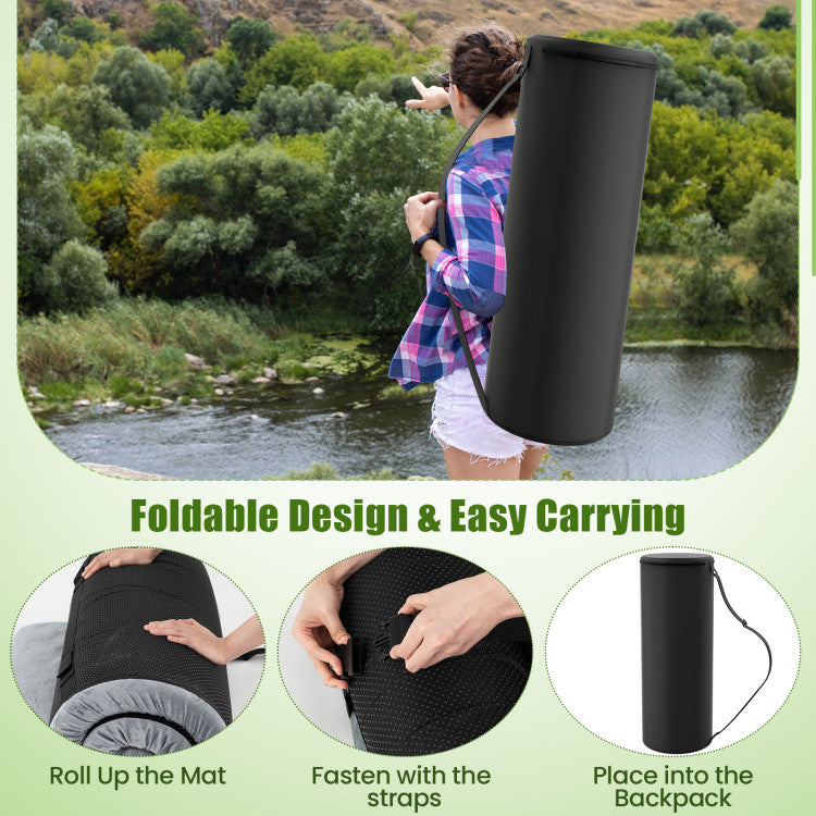 Indoor outdoor Sleeping mat with High density foam Cushion and Carrying Bag