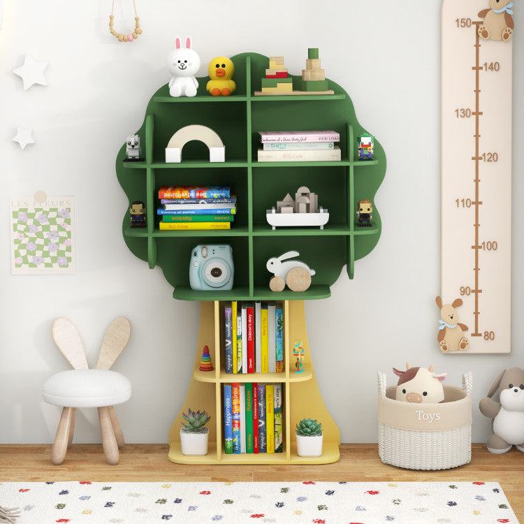 Kids Bookcase Shelf Toy Storage Organizer with Open Storage Shelves
