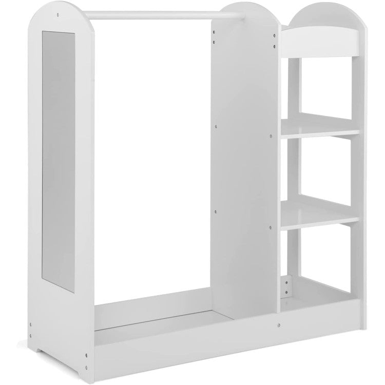 Dress-Up Storage Kids Wardrobe Closet with Mirror