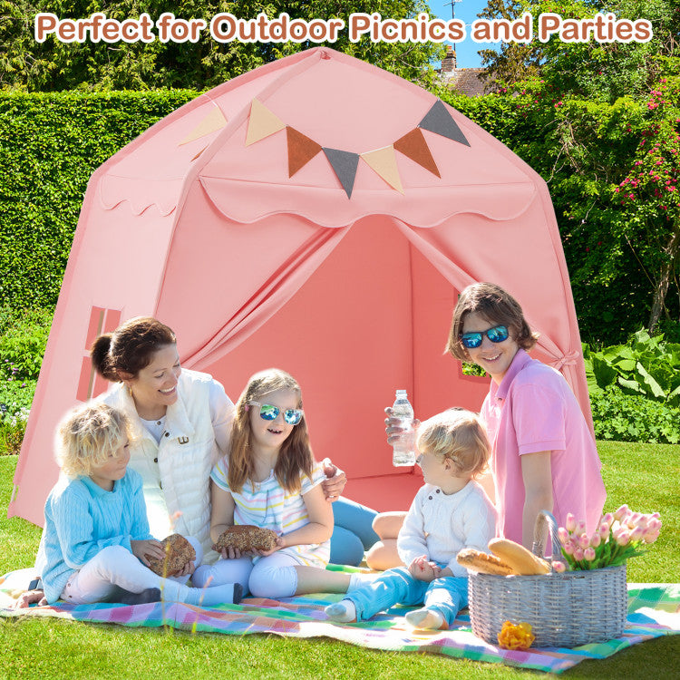 Kids Play Tent Bed Tent with String Lights Extra Large Playhouse Tent