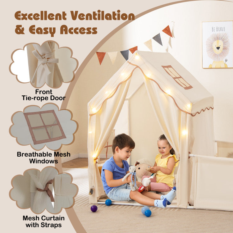 Kids Play Tent with Playpen 2-in-1 Toddler Playhouse with Yard