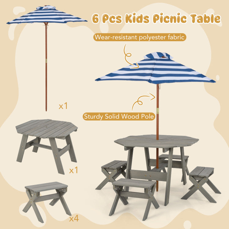 Kids Wooden Table Set for Children Aged 3+ Years
