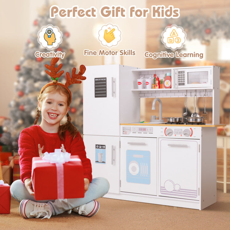 Toddler Pretend Play Kitchen Toy with Stove for 3+ Boys and Girls