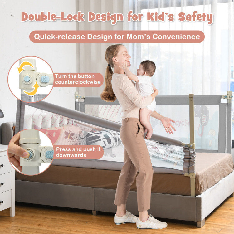 Vertical Lifting Baby Bed Rail with Lock