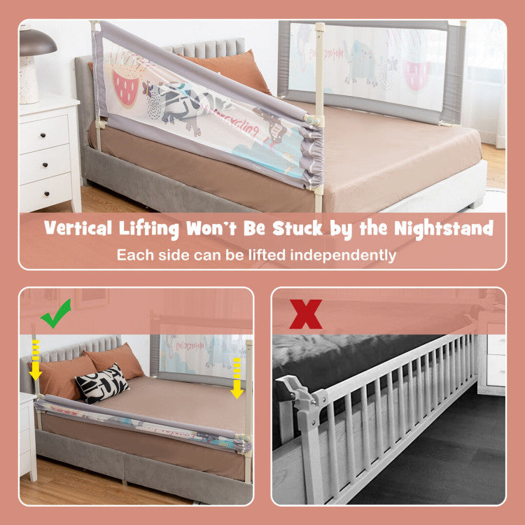 Vertical Lifting Baby Bed Rail with Lock