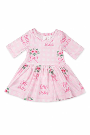 Little Sister Floral 3/4 Twirl Bodysuit