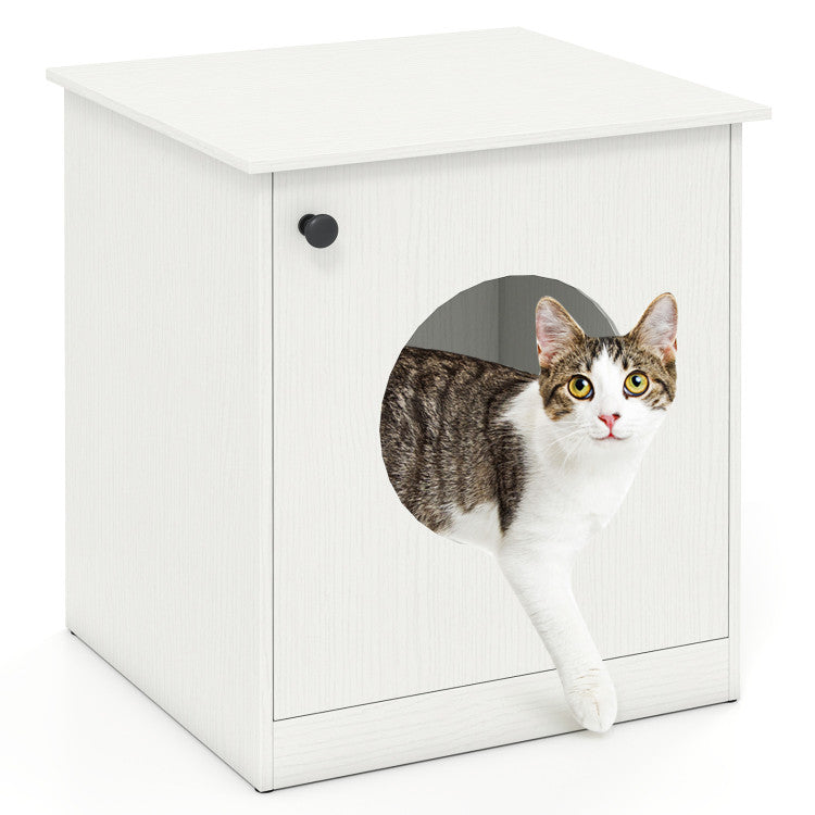 Modern Cat Litter Box Enclosure for Small to Large Cats