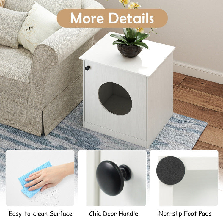 Modern Cat Litter Box Enclosure for Small to Large Cats