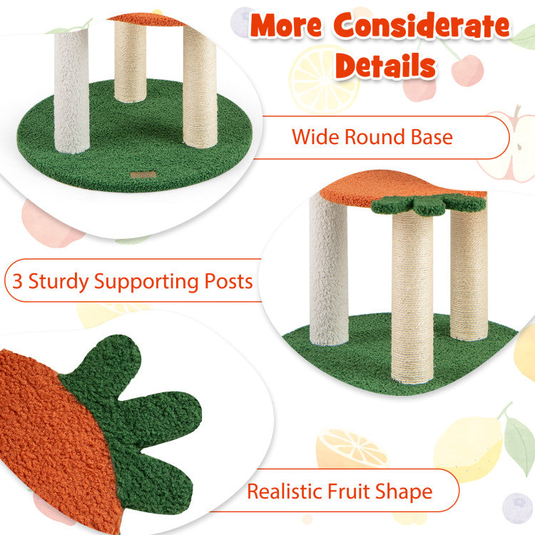 Multi-level Cat Tree Pet Activity Center with Fruit-shaped Platforms