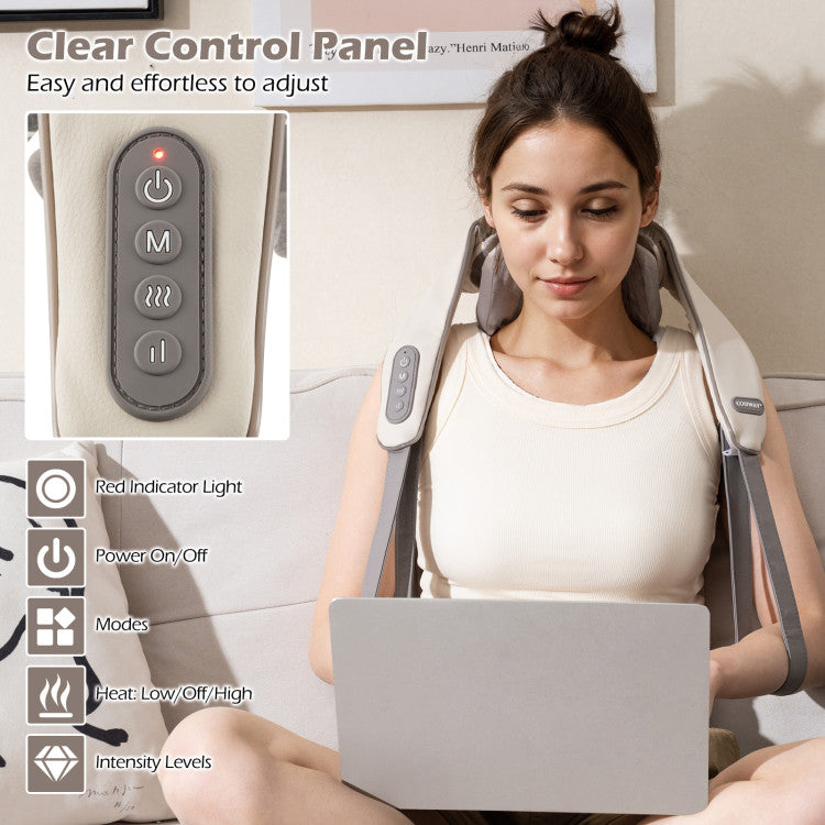 Neck Shoulder Massager 4D Deep Tissue Kneading Shiatsu Massage Machine