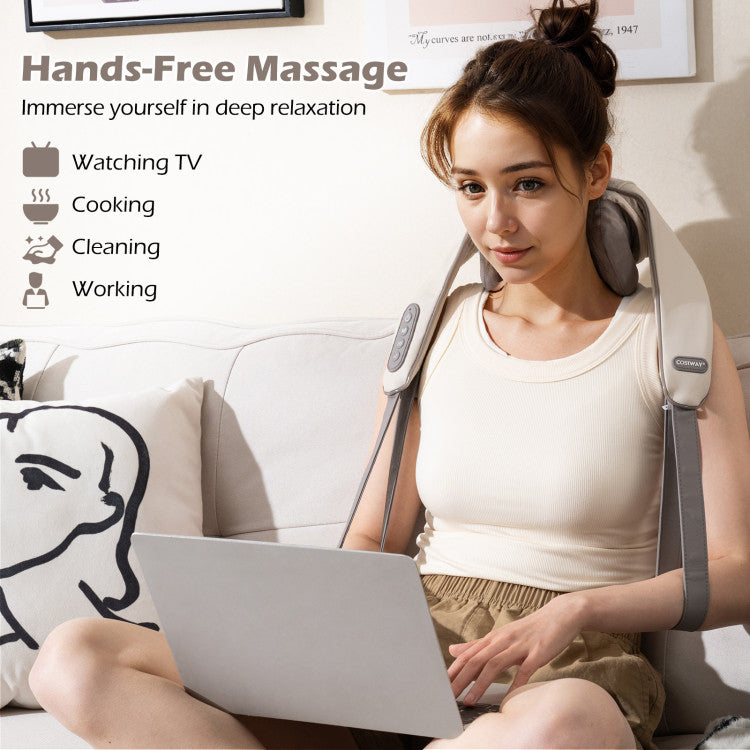 Neck Shoulder Massager 4D Deep Tissue Kneading Shiatsu Massage Machine