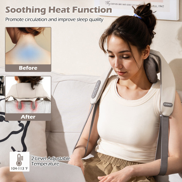 Neck Shoulder Massager 4D Deep Tissue Kneading Shiatsu Massage Machine
