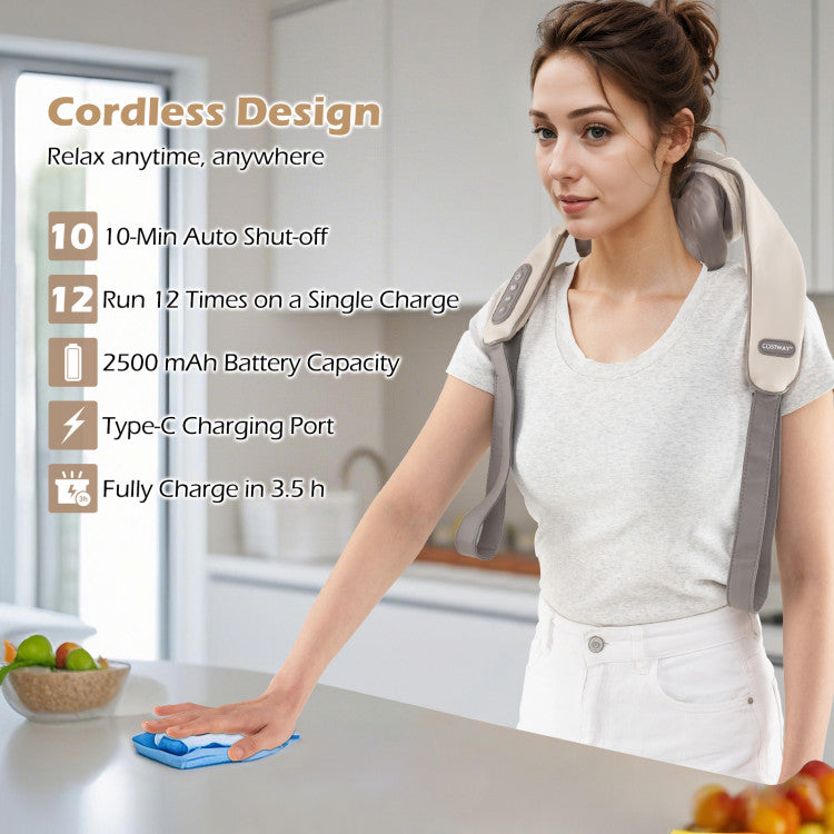 Neck Shoulder Massager 4D Deep Tissue Kneading Shiatsu Massage Machine