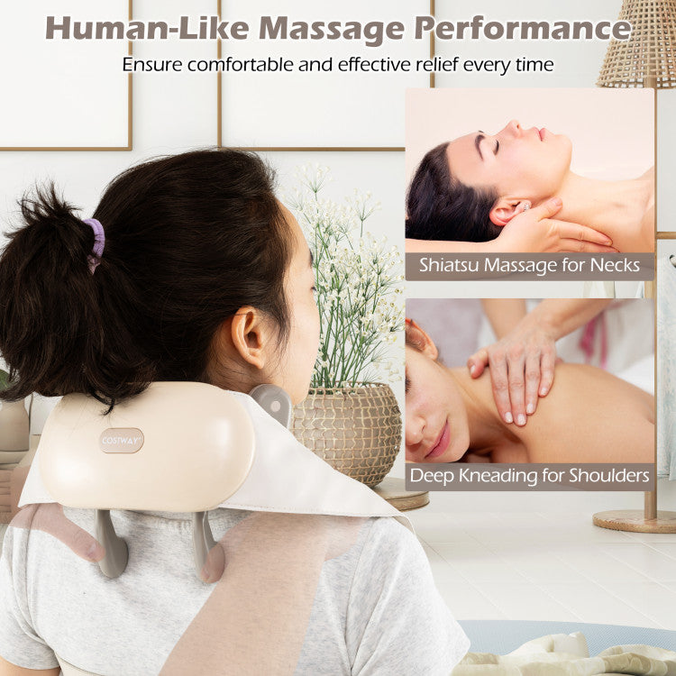Neck Shoulder Massager 4D Deep Tissue Kneading Shiatsu Massage Machine