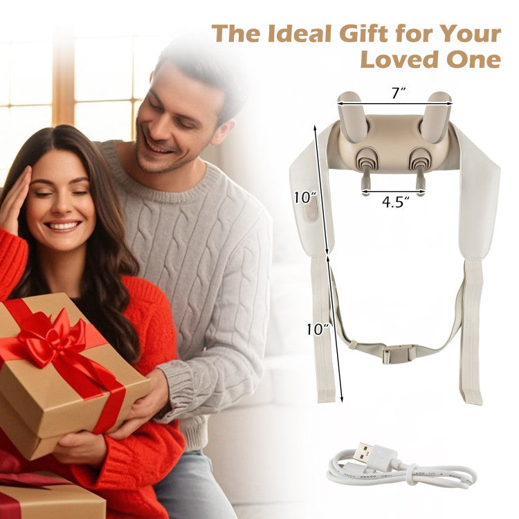 Neck Shoulder Massager with 2 Heat Levels for Pain Relief