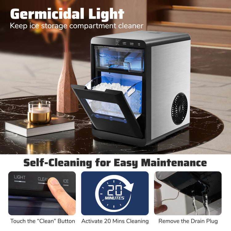 CNN best tested-Nugget Ice Maker Countertop with Soft Chewable Pellet