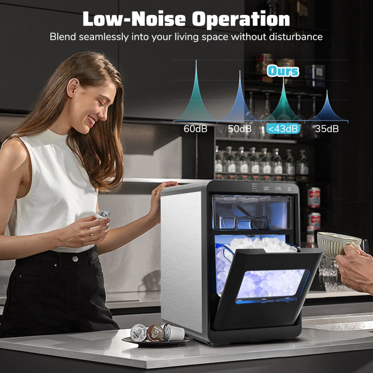 CNN best tested-Nugget Ice Maker Countertop with Soft Chewable Pellet