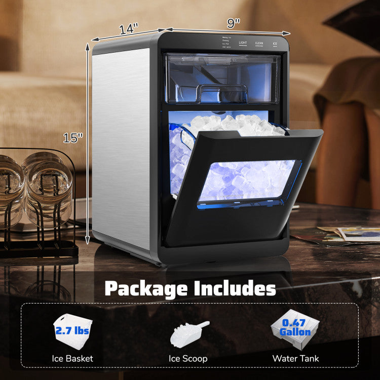 CNN best tested-Nugget Ice Maker Countertop with Soft Chewable Pellet