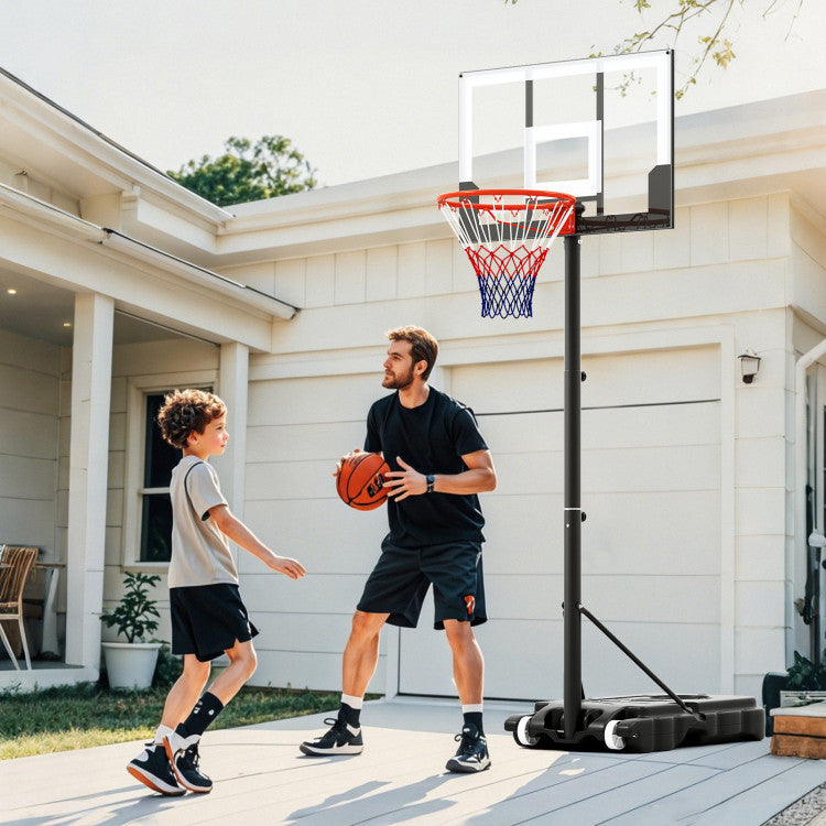3.3-7 Feet Portable Adjustable Outdoor Kids Basketball Hoop Goal System
