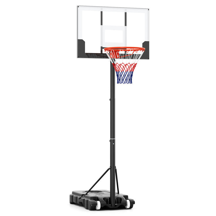 3.3-7 Feet Portable Adjustable Outdoor Kids Basketball Hoop Goal System